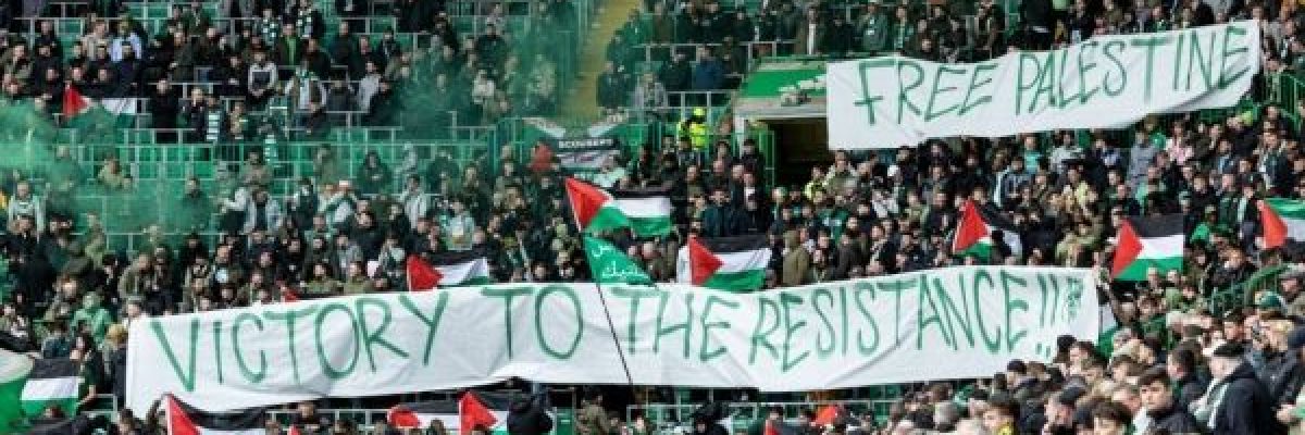 جماهير-نادي-سيلتيك-الاسكتلندي-تتضامن-مع-فلسطين-ويدعون-للتبرع-لغزة