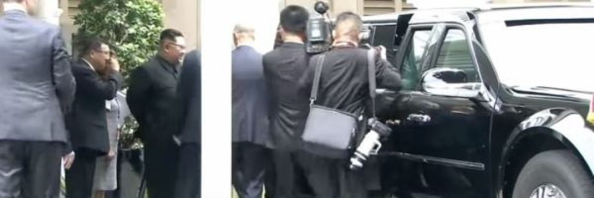 شاهد-رد-فعل-كيم-بعد-ان-اخذه-ترمب-ليريه-سيارته-الفارهة-فيديو