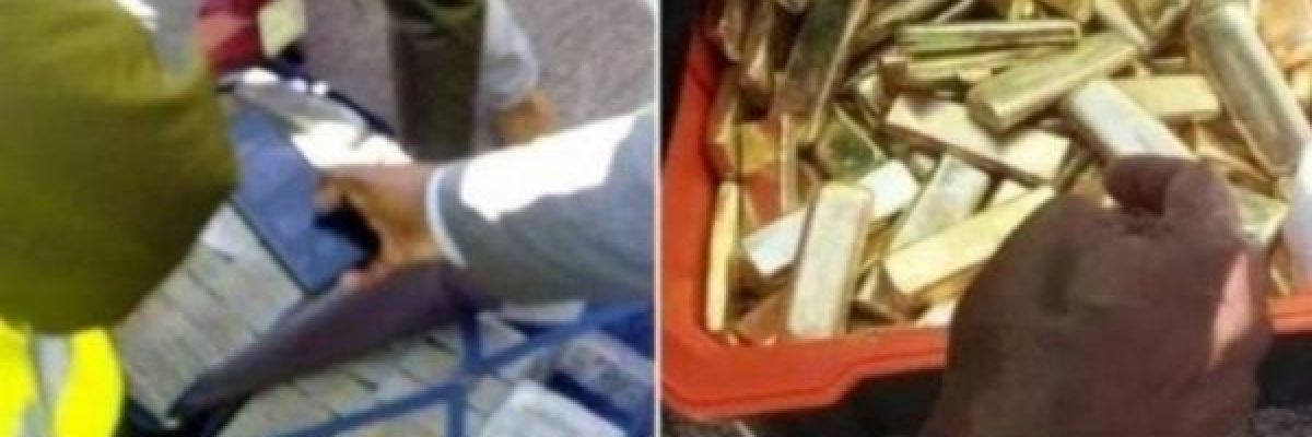 شاهد.-احتجاز-طائرة-تحمل-ملايين-الدولارات-وسبائك-ذهب-وبضائع-خطيرة