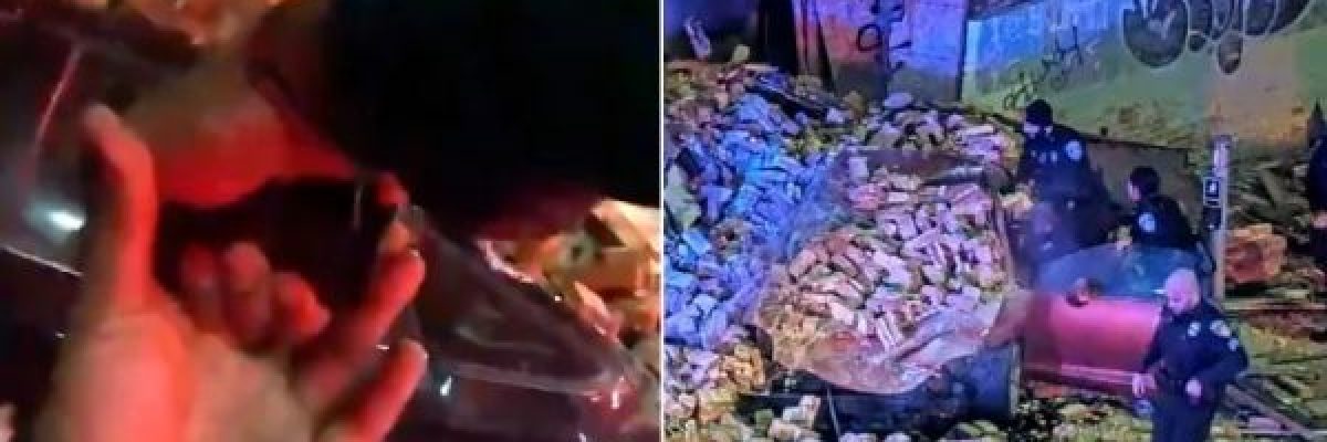 شاهد.-مطاردة-سيارة-مسروقة-تنتهي-بانهيار-مبنى-وسقوط-ضحايا-بمدينة-امريكية