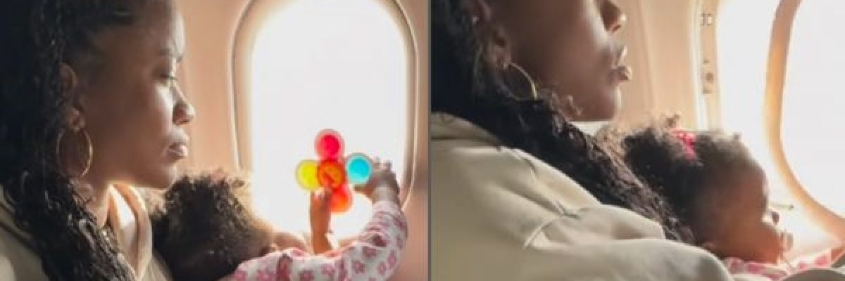 طفلة-تكسر-نافذة-طائرة-خلال-رحلتها-الاولى-فيديو