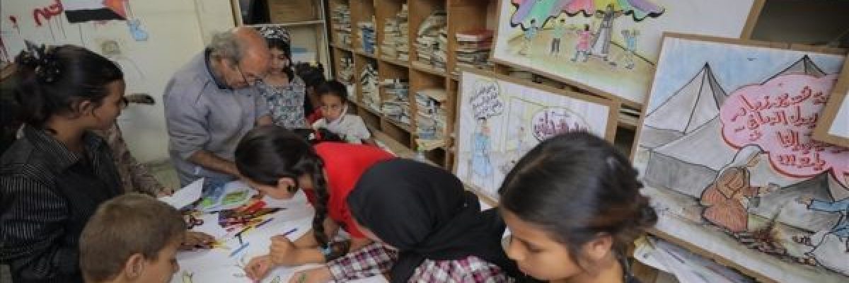 غزة.-تعلم-الرسم-وسيلة-لتخفيف-وطاة-الحرب