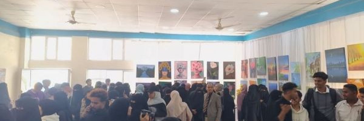 معرض-فني-يبرز-مواهب-الرسامين-في-تعز
